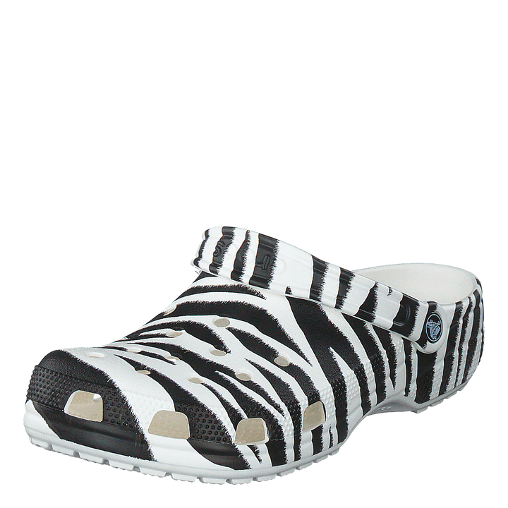 Classic Animal Print Clog White/zebra Print