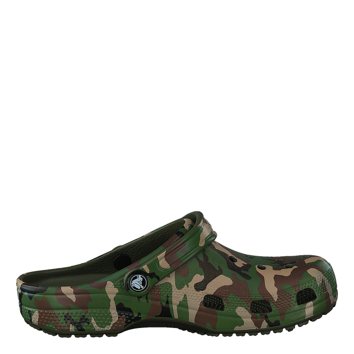 Classic Printed Camo Clog Army Green/multi