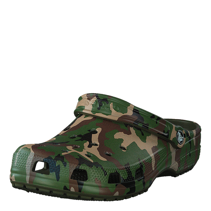 Classic Printed Camo Clog Army Green/multi