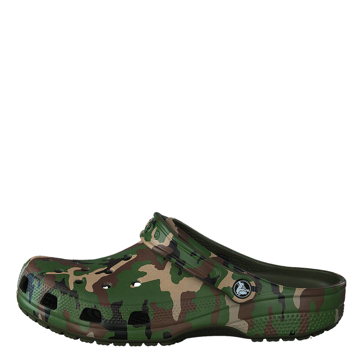 Classic Printed Camo Clog Army Green/multi