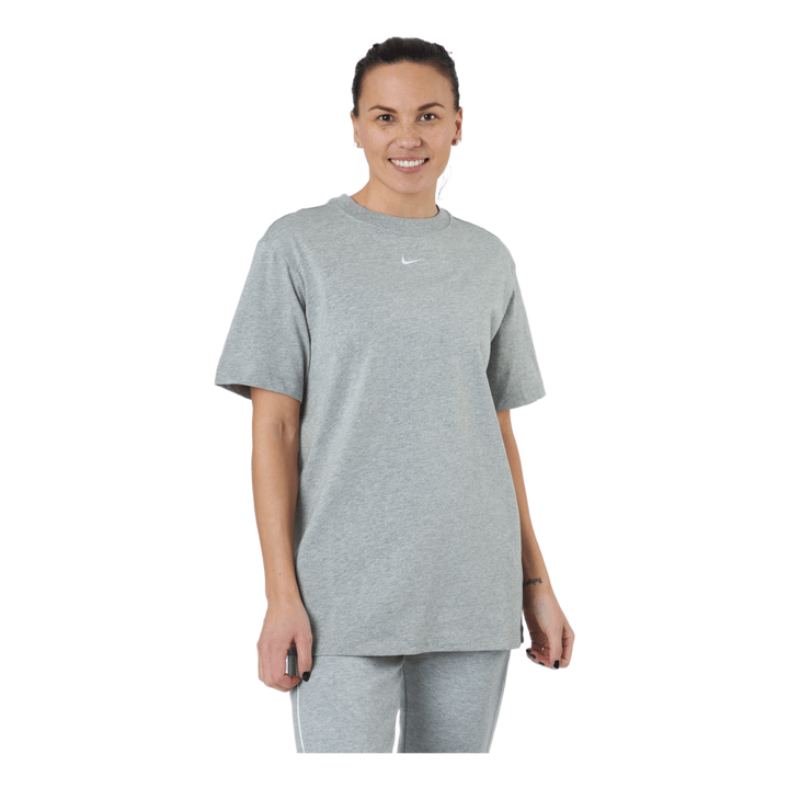 Essential Women's Top Dk Grey Heather/white