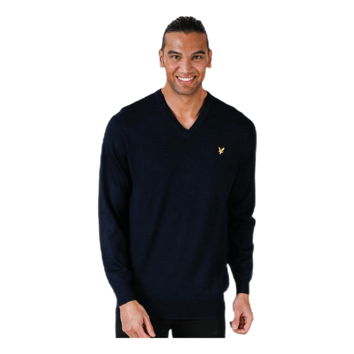 V-Neck Pullover Blue