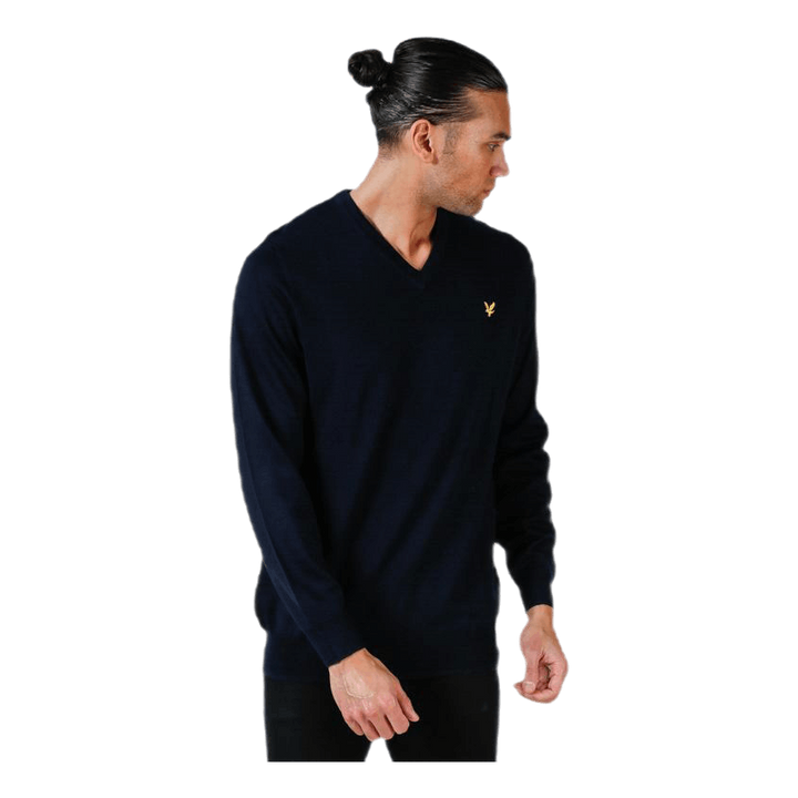 V-Neck Pullover Blue