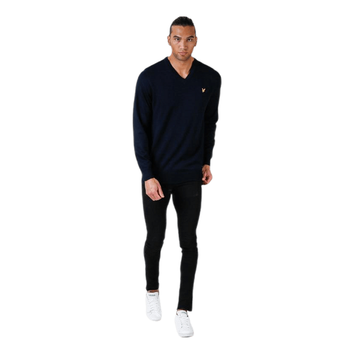 V-Neck Pullover Blue