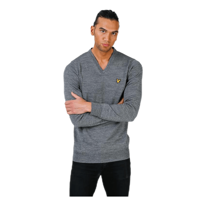 V-Neck Pullover Grey