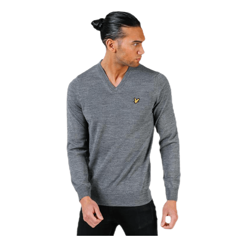 V-Neck Pullover Grey