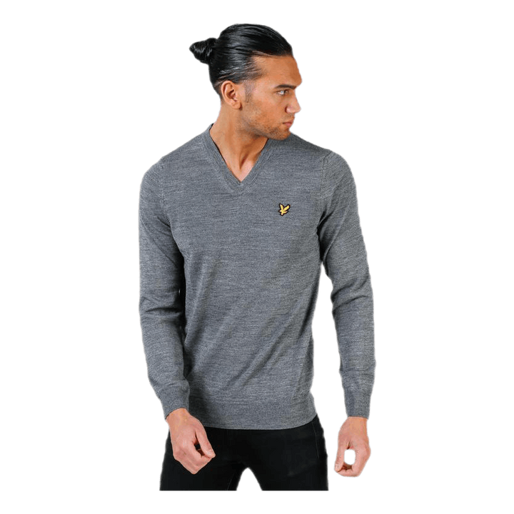 V-Neck Pullover Grey