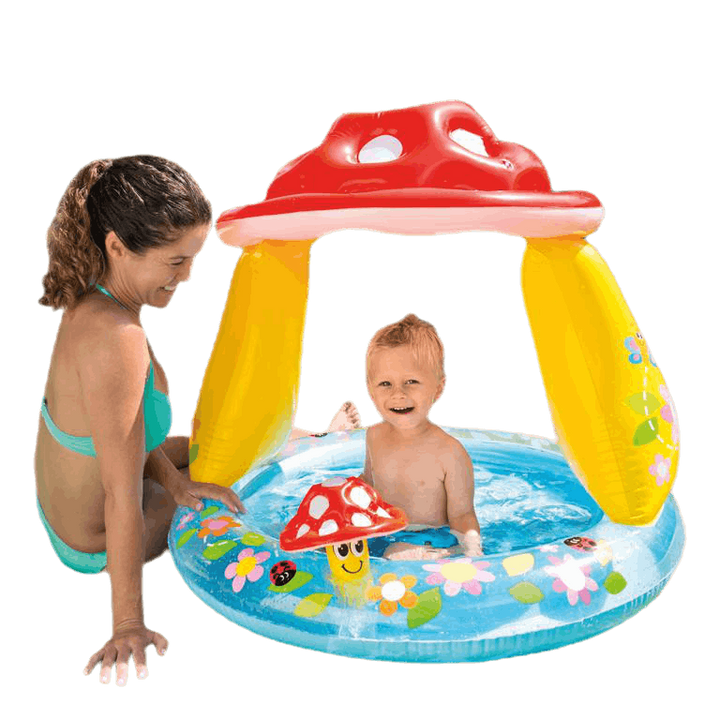 Mushroom Baby Pool Blue/Yellow