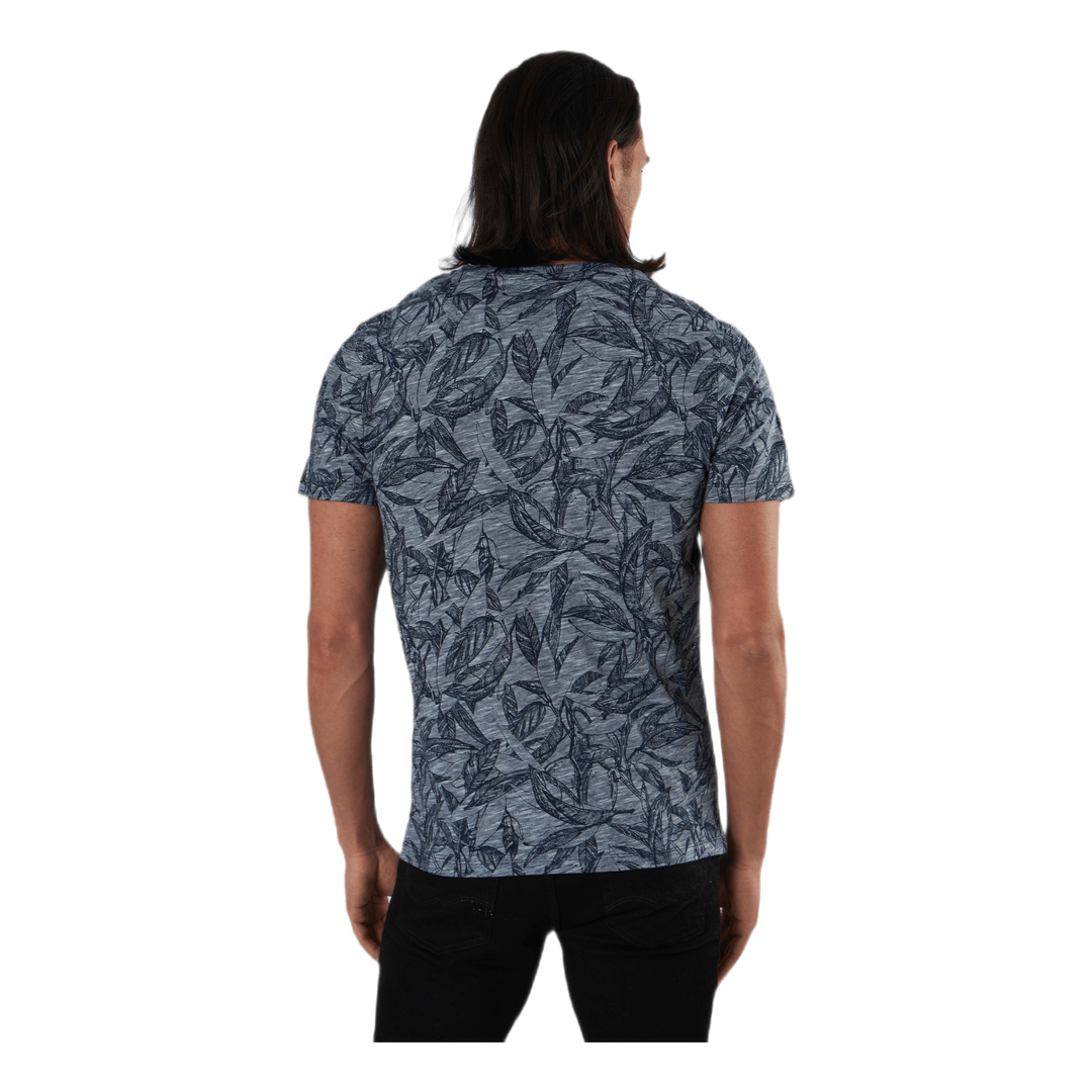 Lefo Aop Tee Ss Crew Neck Blue