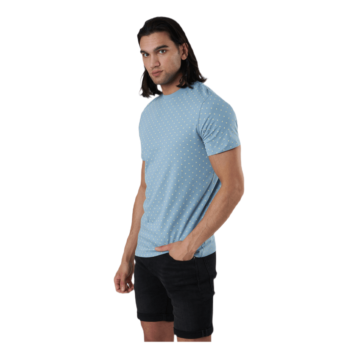 Minimal Aop Tee Ss Crew Neck Blue