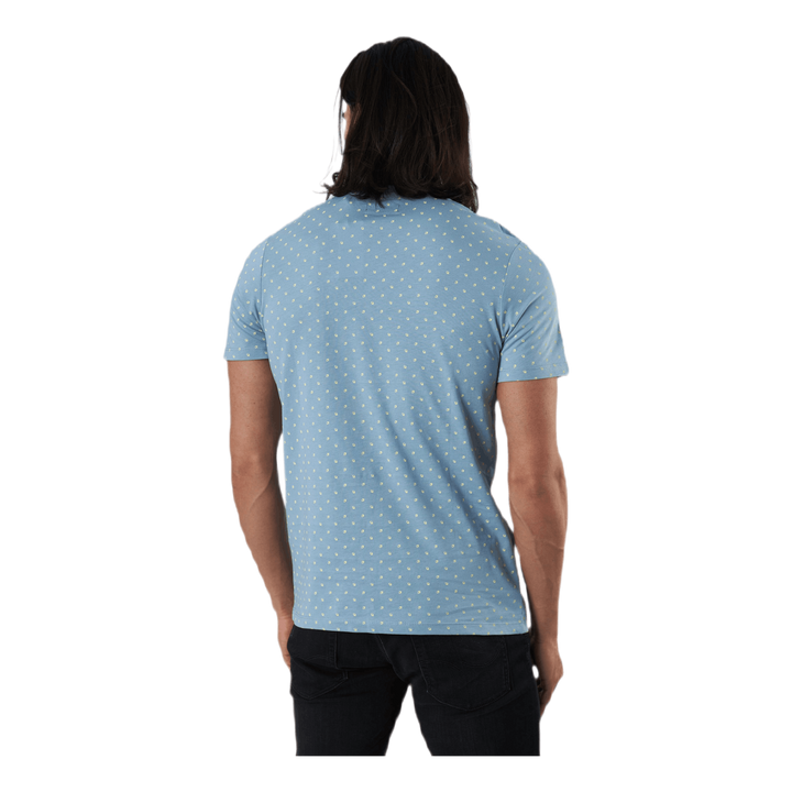 Minimal Aop Tee Ss Crew Neck Blue