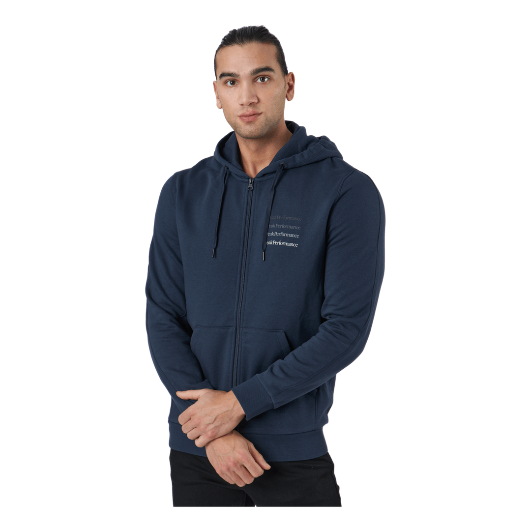 Peak Performance M Ground Zip Hood Blue Shadow Sportamore