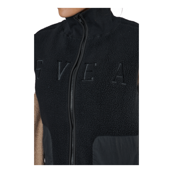 W. Pile Vest Black