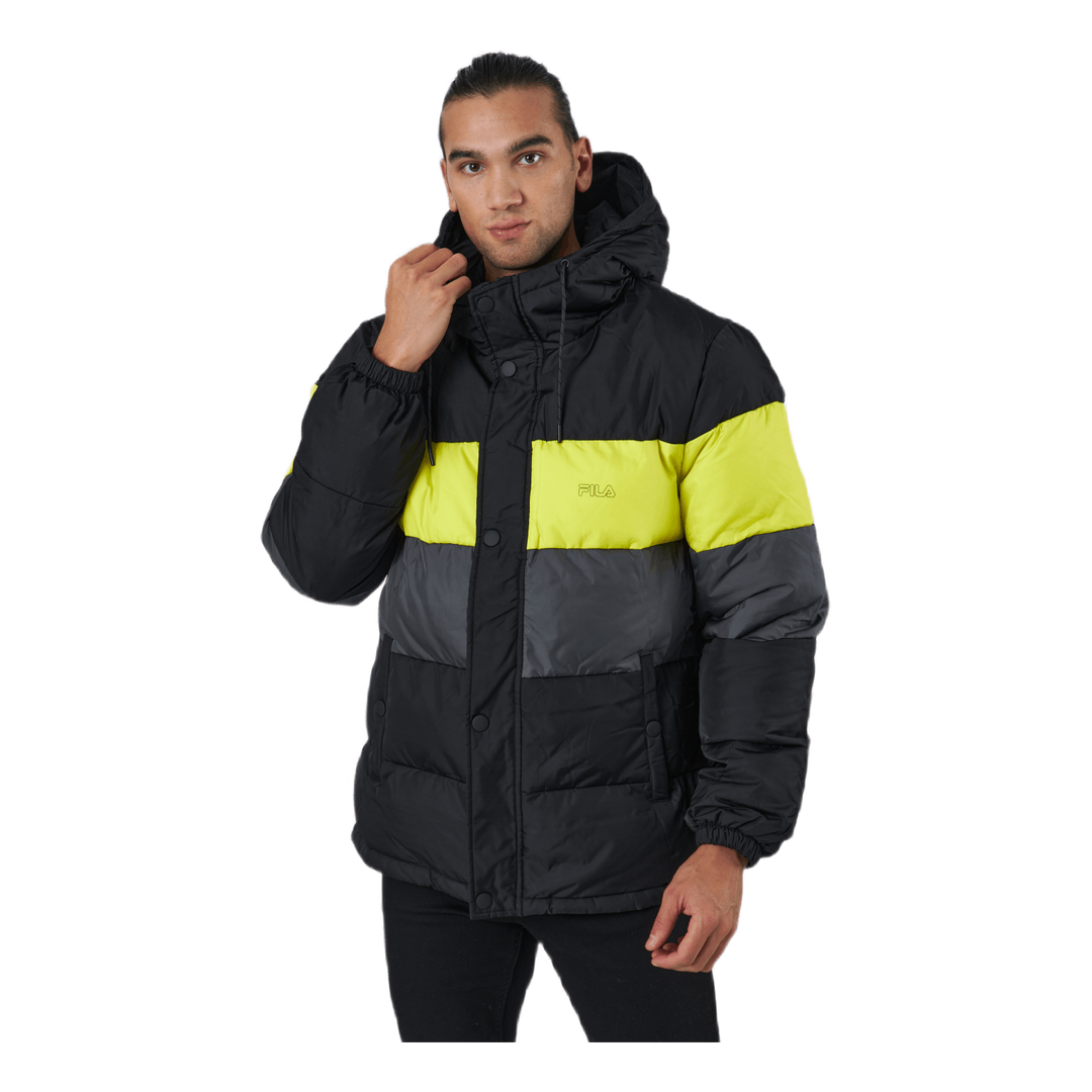 Pirro Blocked Puff Jacket Black asphalt sulphur Spring