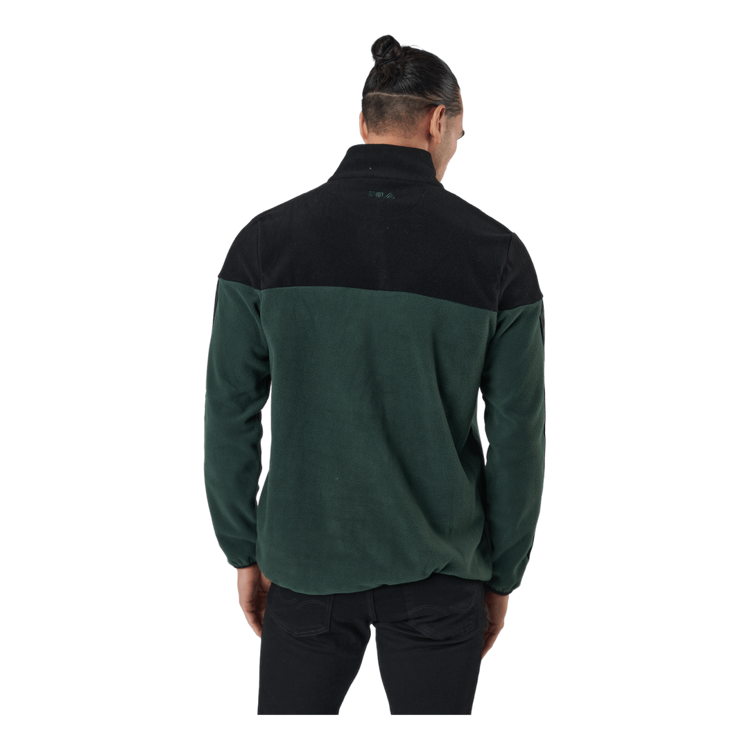 Men Ofer Half Zip Fleece Shirt Sycamore-black