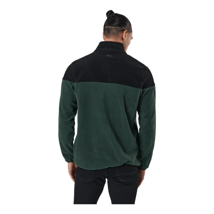 Men Ofer Half Zip Fleece Shirt Sycamore-black