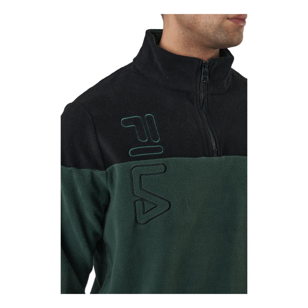 Fila Men Ofer Half Zip Fleece Shirt Sycamore black Sportamore