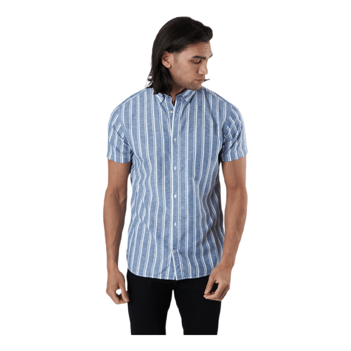 Summer Stripe Shirt S/s Blå