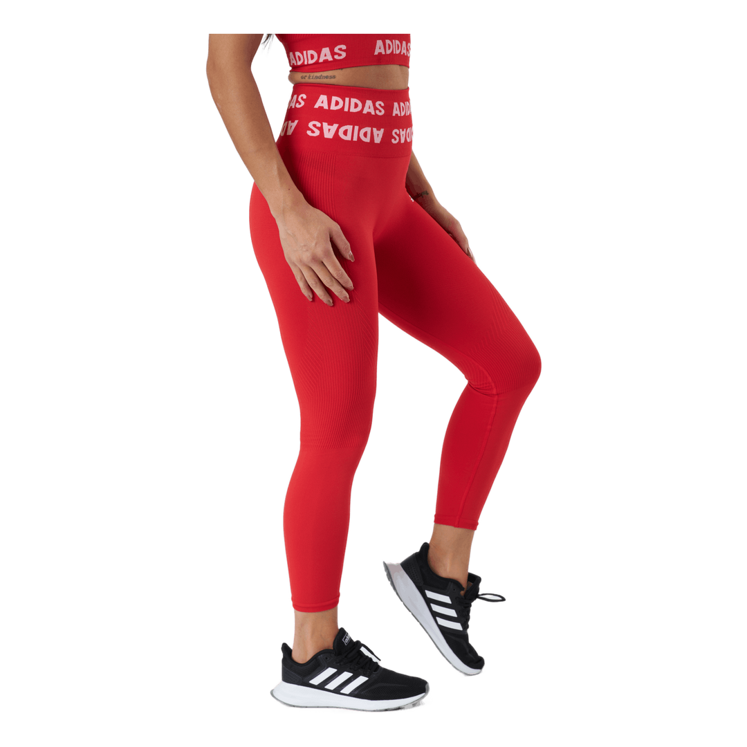 Training Branded Aeroknit 7/8 High Rise Tight Vivid Red