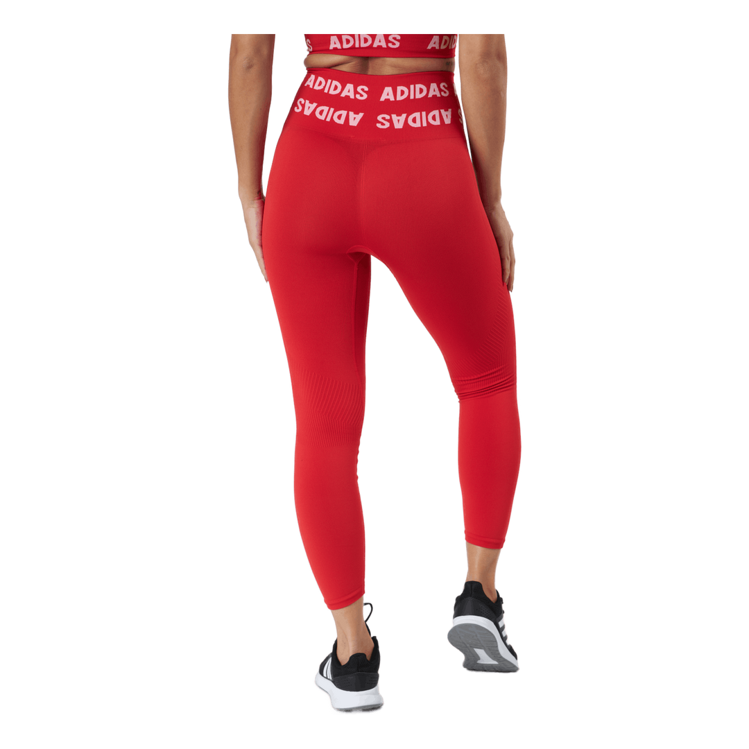 Training Branded Aeroknit 7/8 High Rise Tight Vivid Red