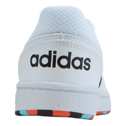 adidas Hoops 2.0 K Cloud White Core Black True Orange