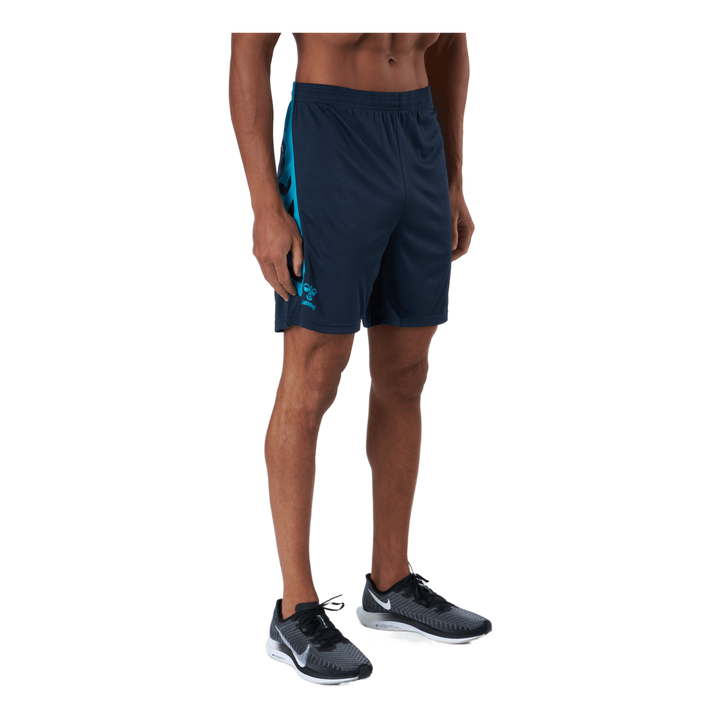 Hmlaction Poly Shorts Black Iris/atomic Blue