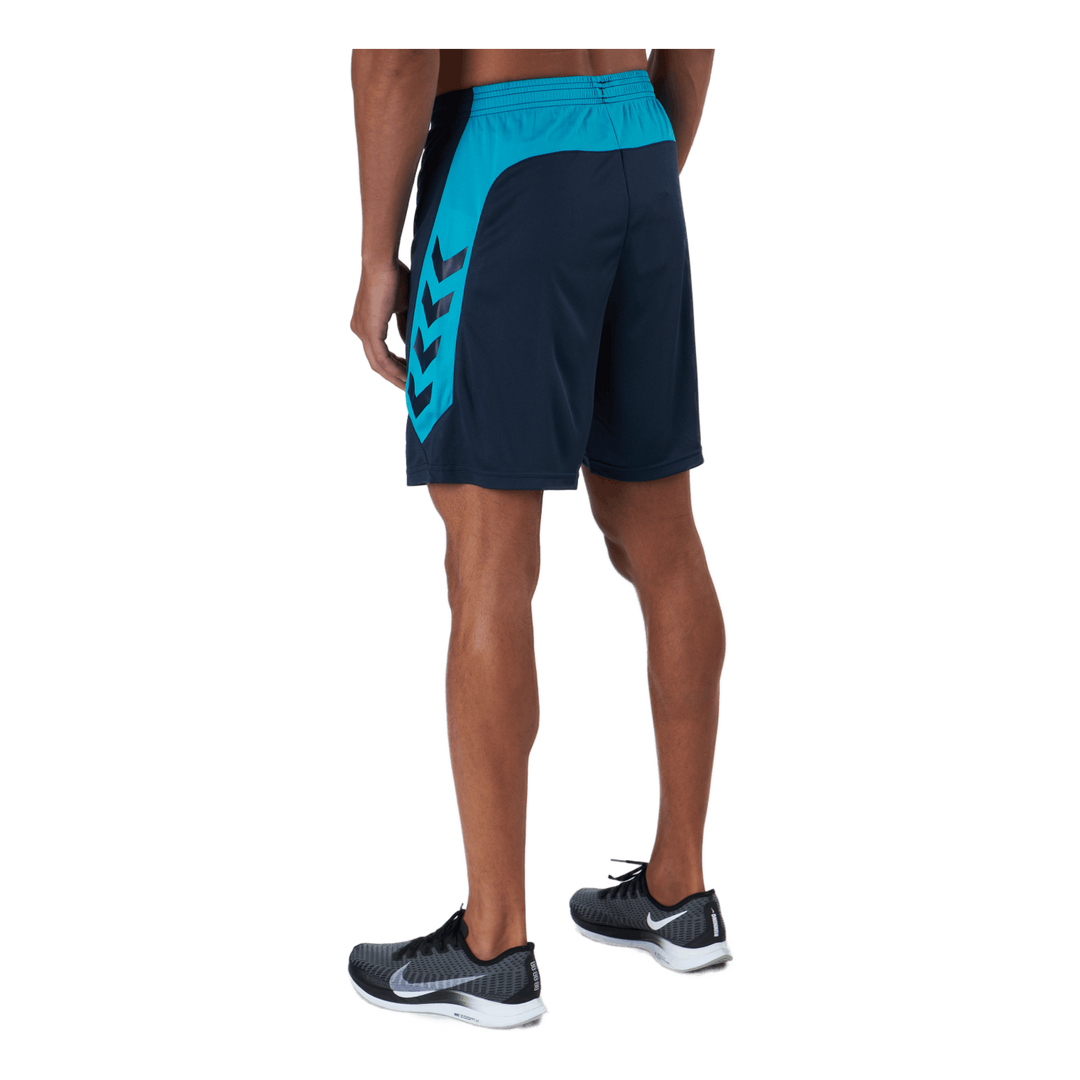 Hmlaction Poly Shorts Black Iris/atomic Blue