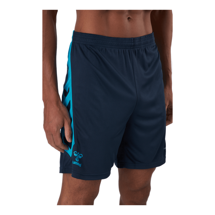 Hmlaction Poly Shorts Black Iris/atomic Blue