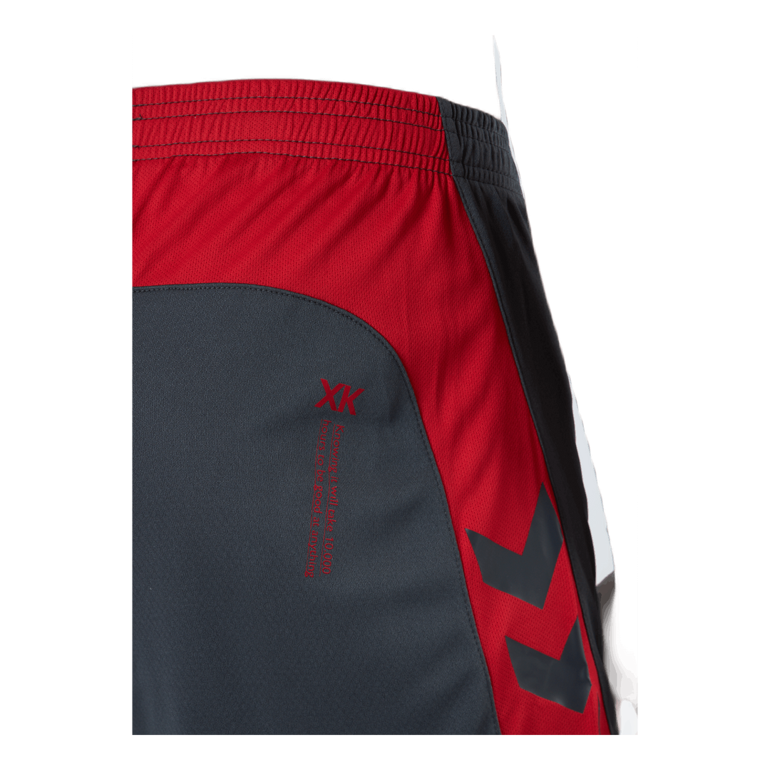 Hmlaction Poly Shorts Ebony/flame Scarlet