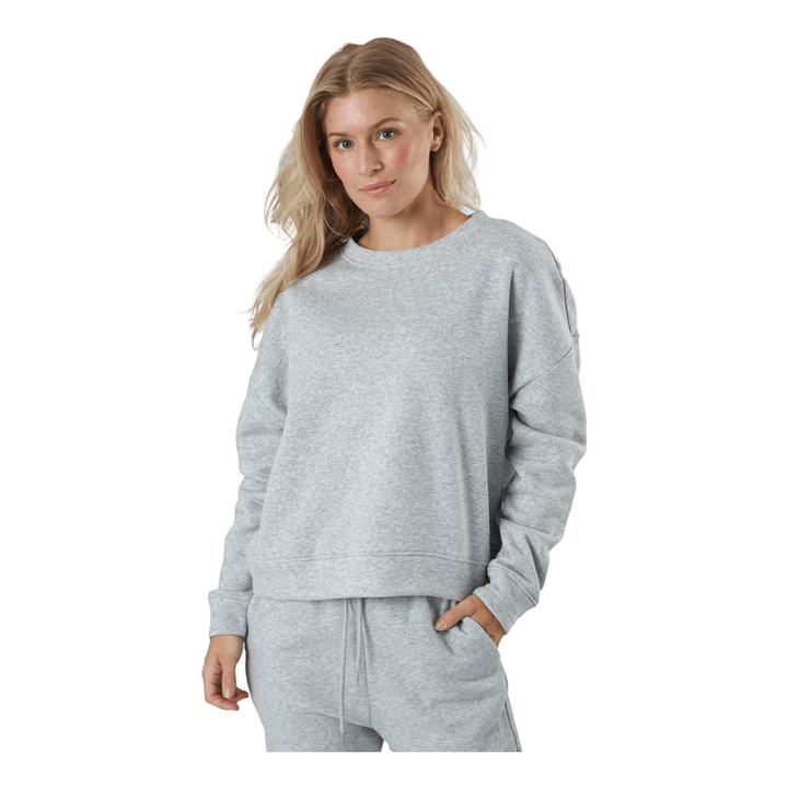 Pcchilli Ls Sweat Noos Bc Light Grey Melange