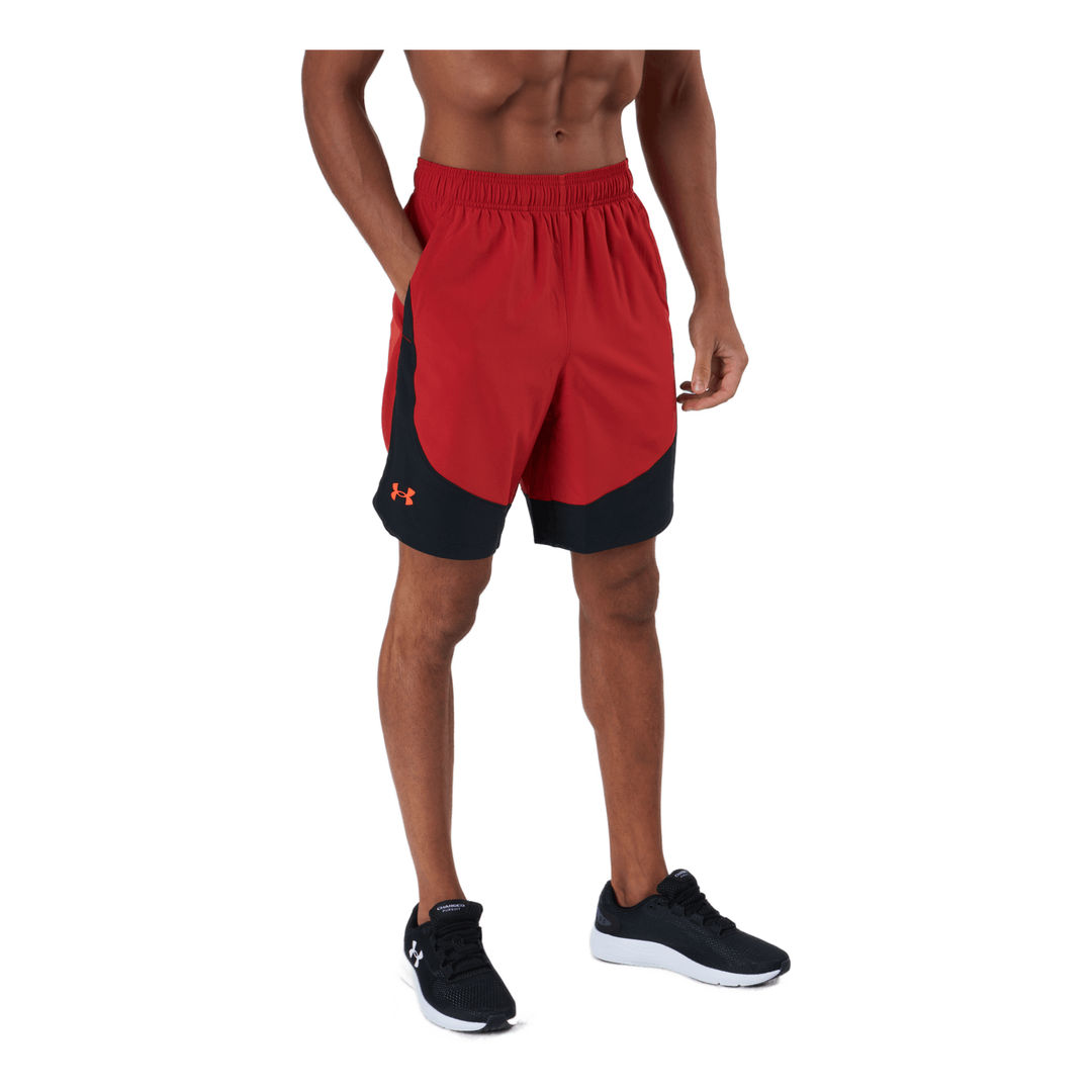 Ua Hiit Woven Colorblock Sts Radiant Red