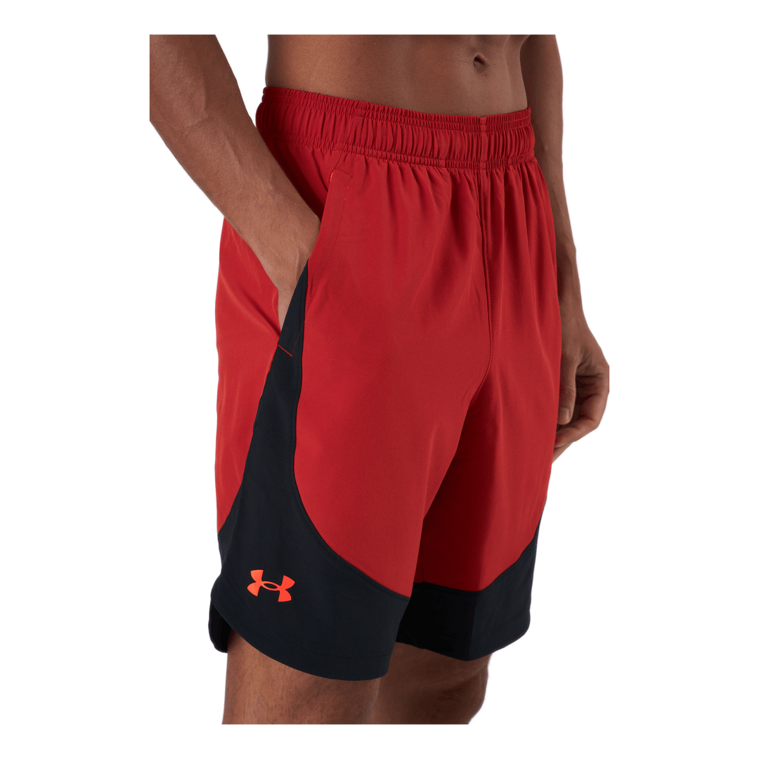 Ua Hiit Woven Colorblock Sts Radiant Red