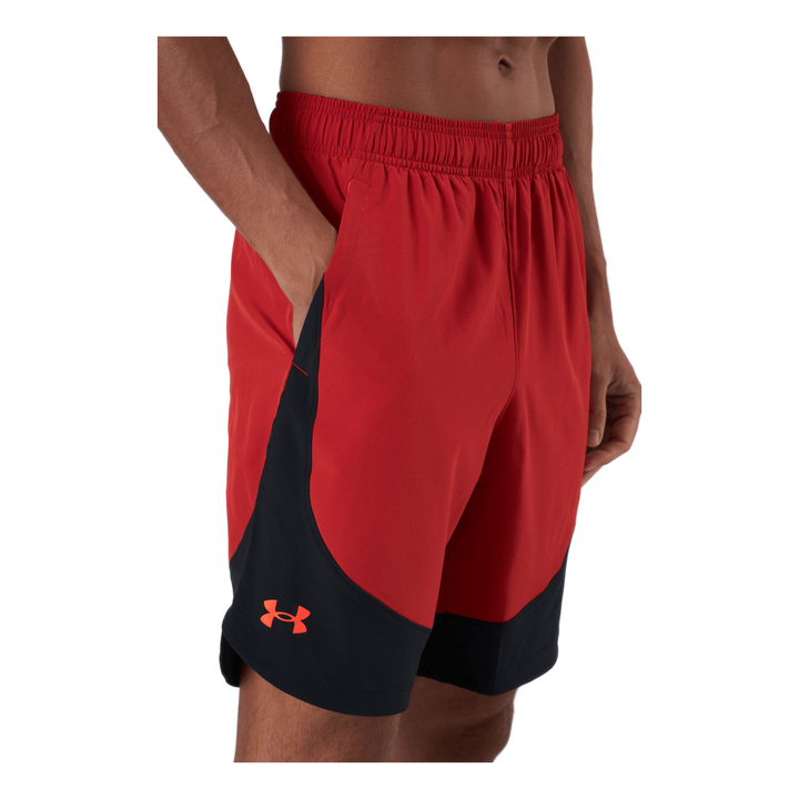 Ua Hiit Woven Colorblock Sts Radiant Red