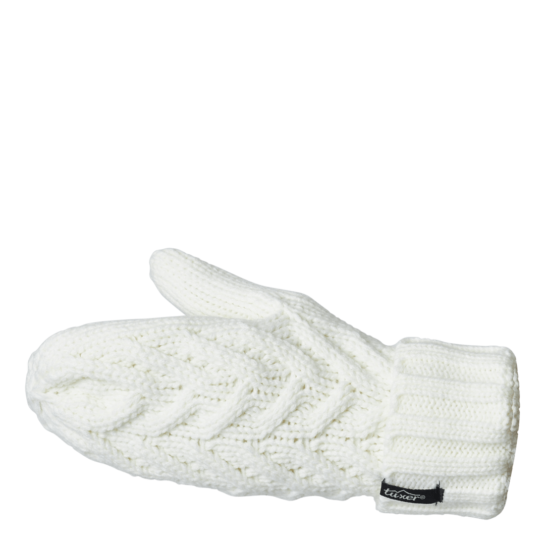 Knot Mittens Offwhite