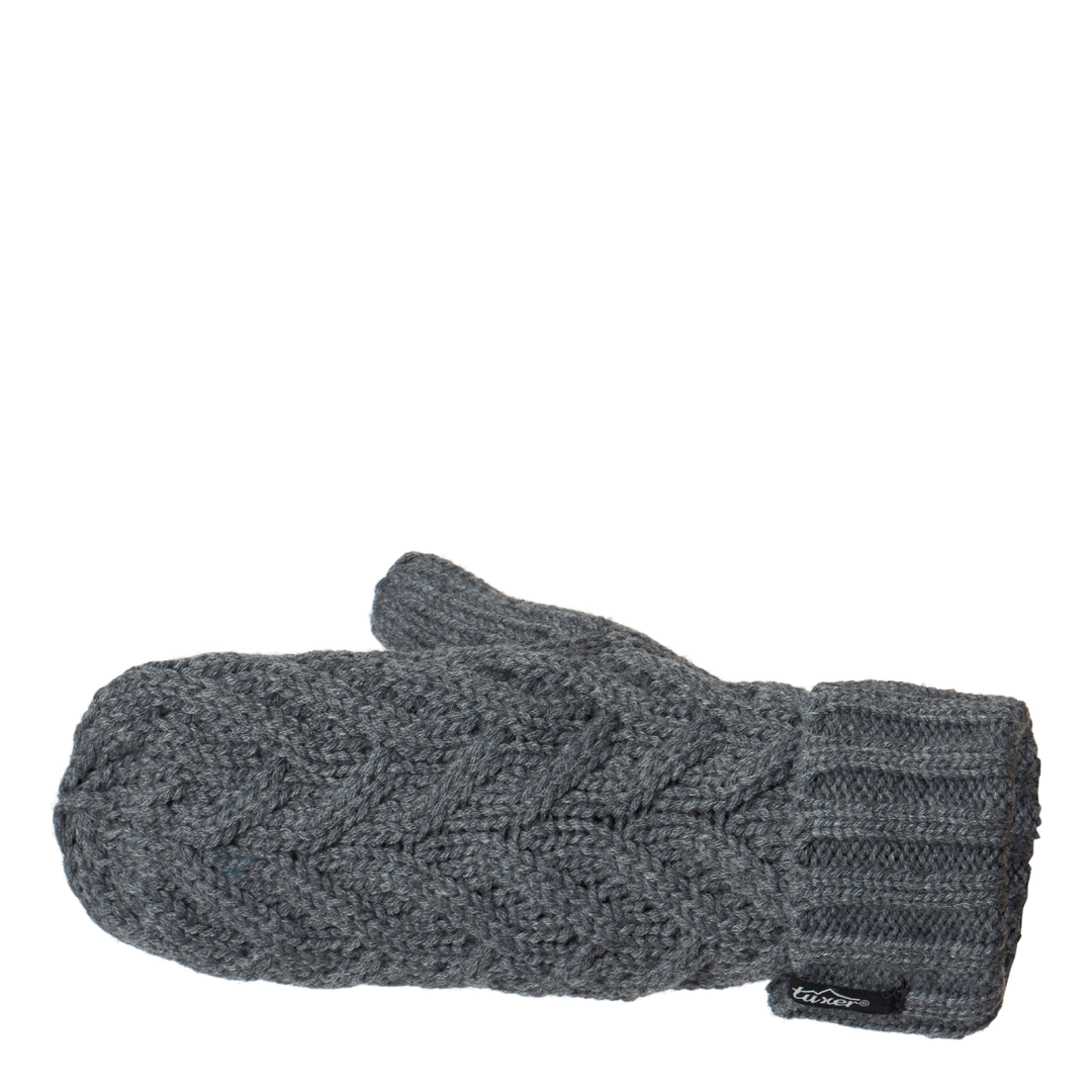 Knot Mittens Grey Melange