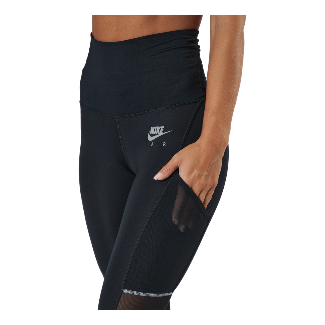 Nike Air Dri-fit Women's 7/8-length Black/white/reflective Silv