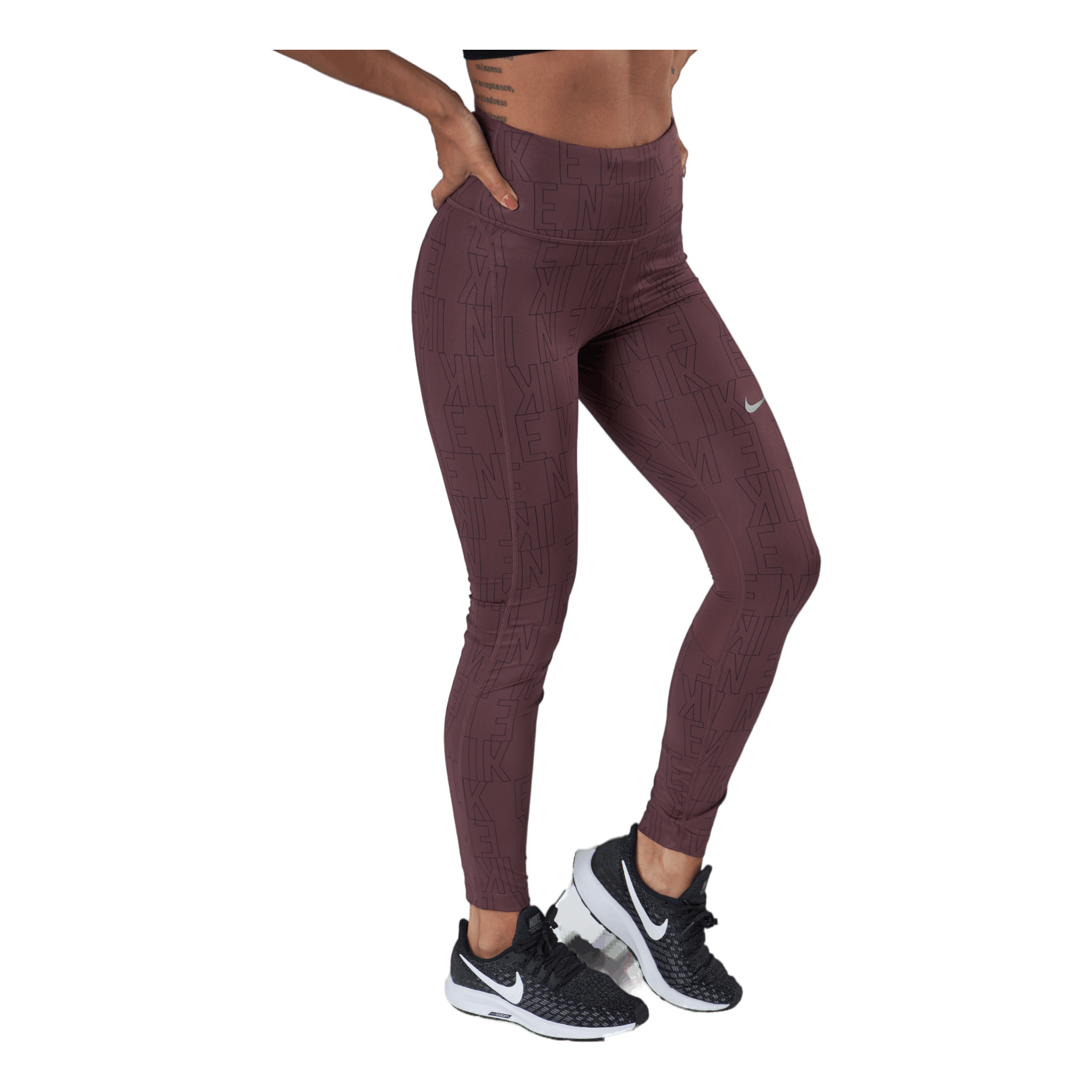 nike women's running tights with zipper
