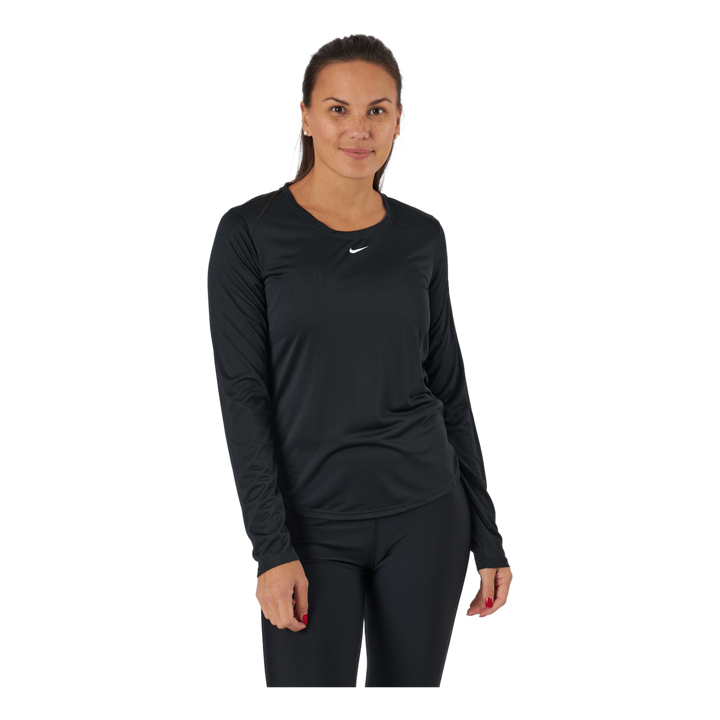 Dri-FIT One Women's Standard Fit Long-Sleeve Top BLACK/WHITE