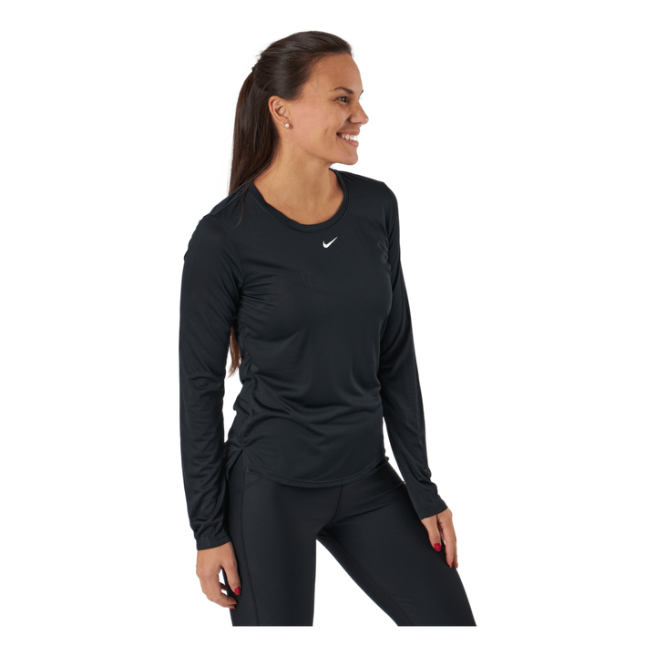 Dri-FIT One Women's Standard Fit Long-Sleeve Top BLACK/WHITE