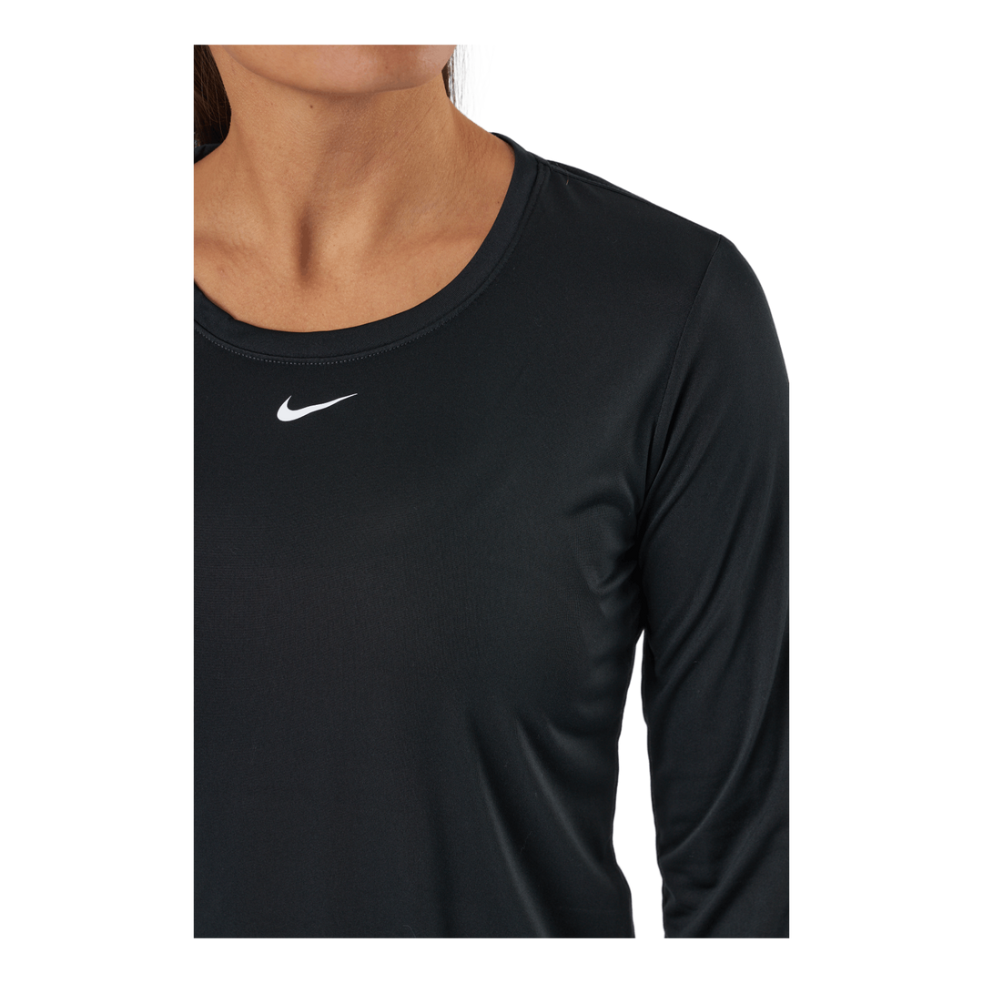 Dri-FIT One Women's Standard Fit Long-Sleeve Top BLACK/WHITE