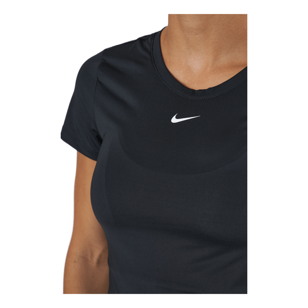 Dri-FIT One Women's Slim Fit Short-Sleeve Top BLACK/WHITE