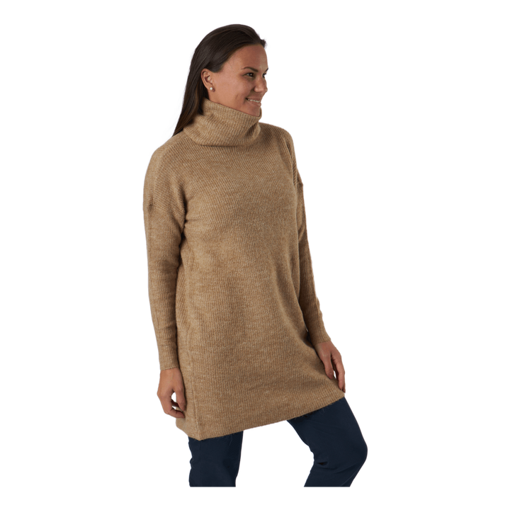 Onljana L/s Cowlnck Dress  Woo Indian Tan