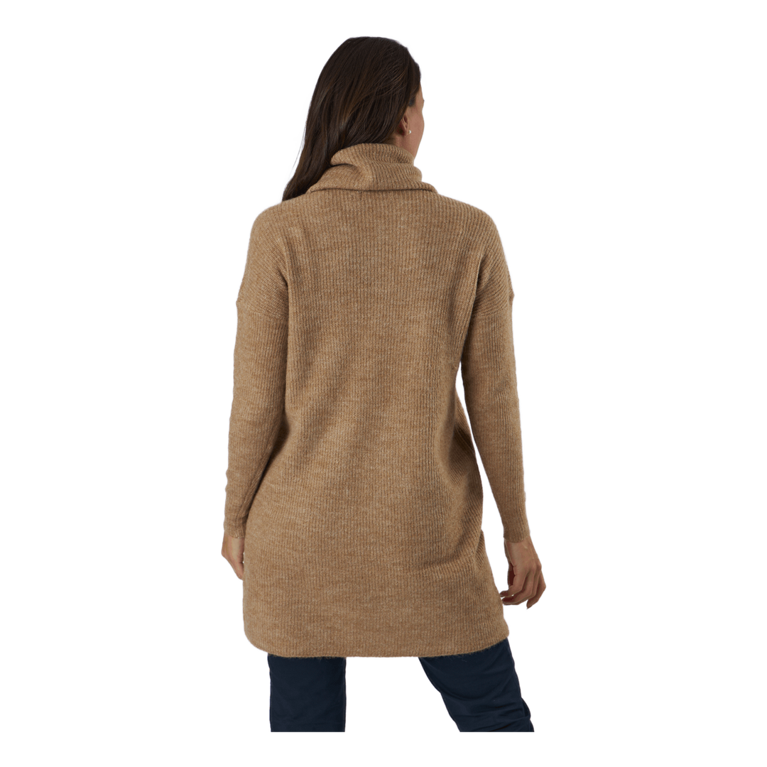 Onljana L/s Cowlnck Dress  Woo Indian Tan