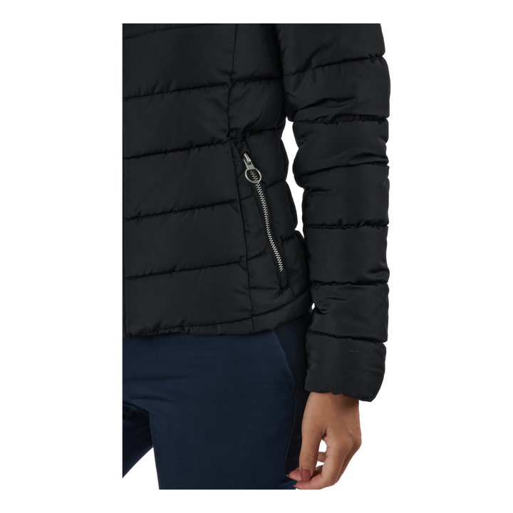 Onlnewellan Quilted Hood Jacke Black