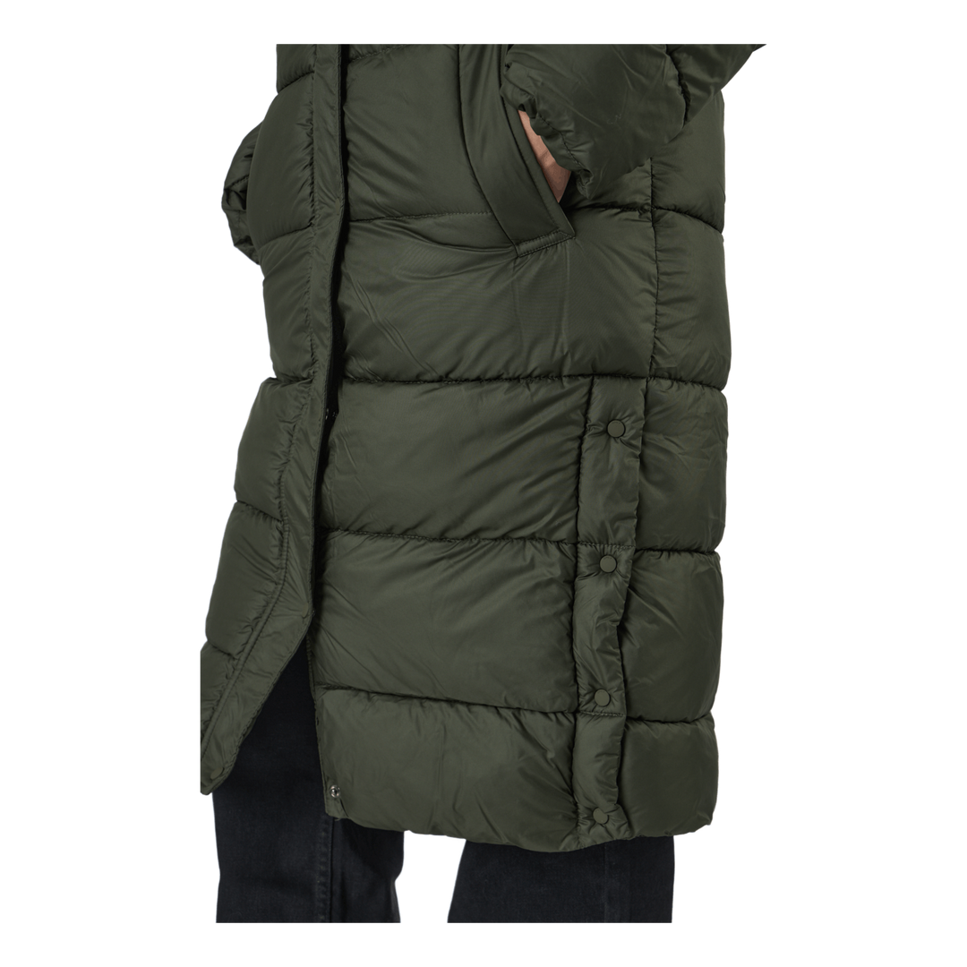 Onlcammie Long Quilted Coat Ot Forest Night