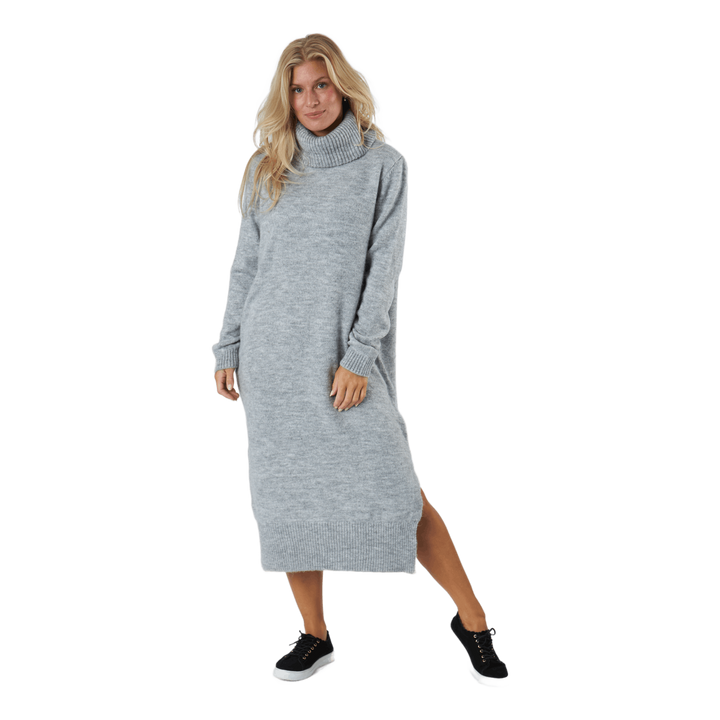 Onlbrandie L/s Roll Neck Dress Light Grey Melange