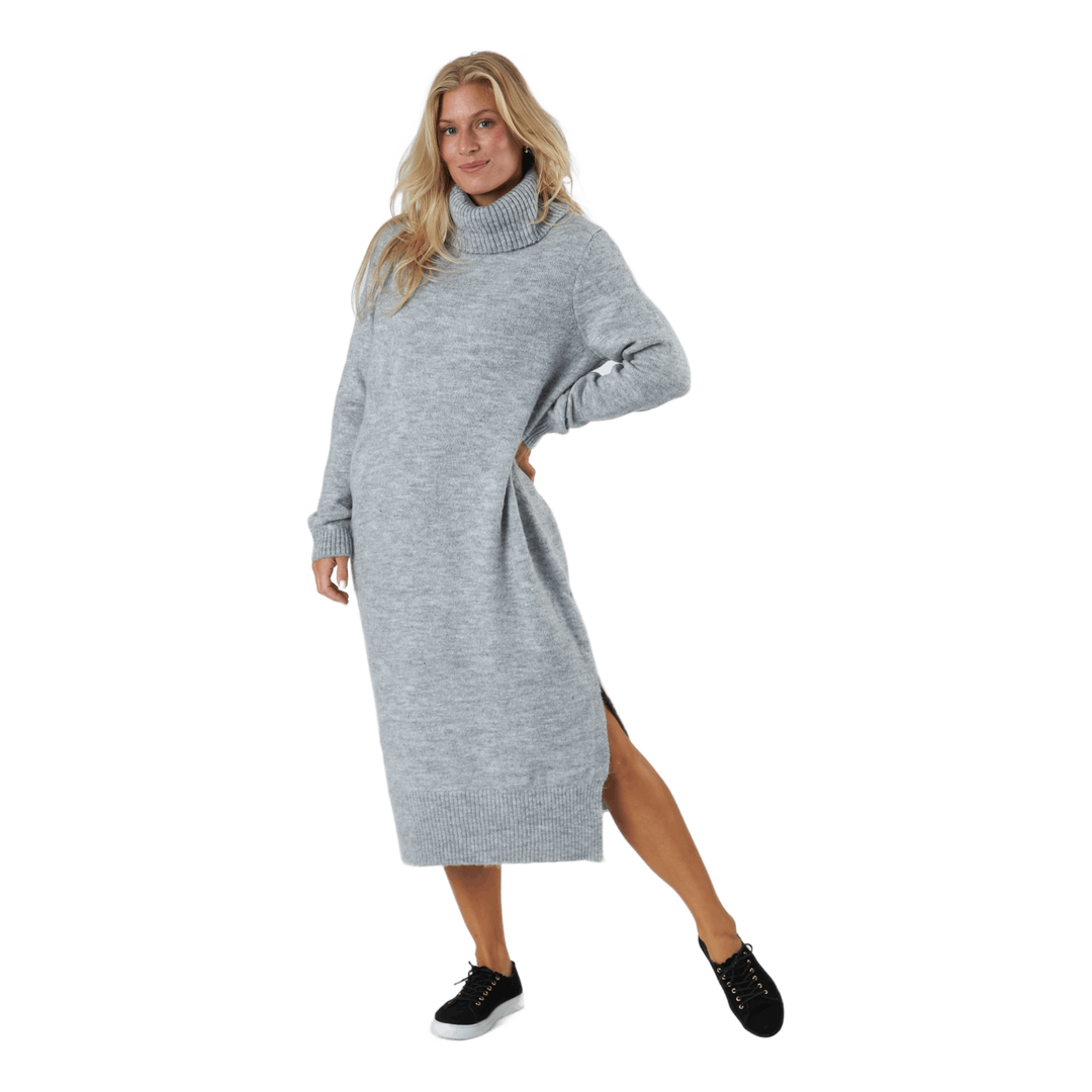 Onlbrandie L/s Roll Neck Dress Light Grey Melange