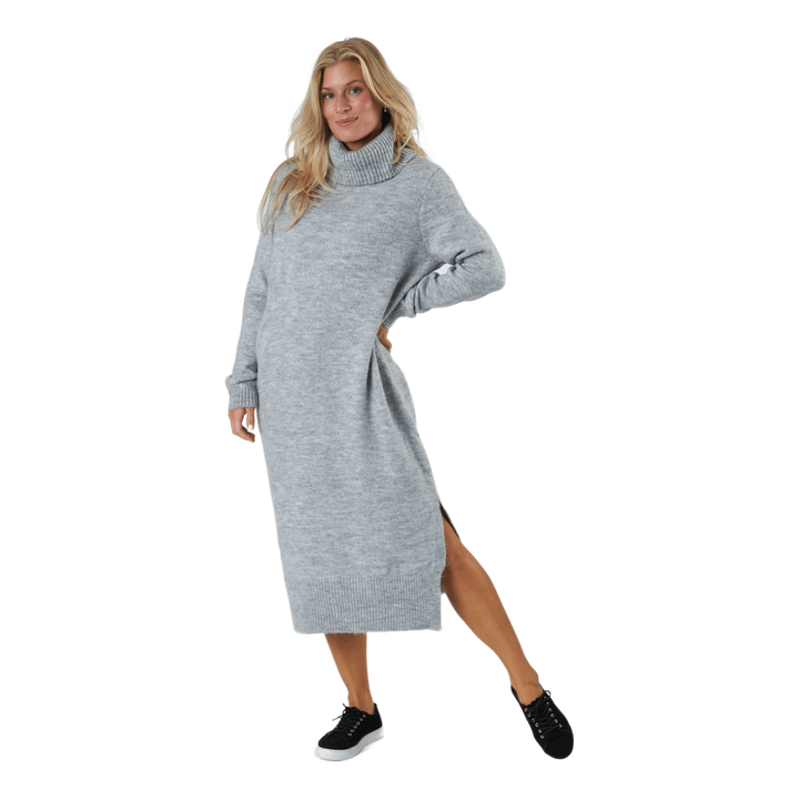 Onlbrandie L/s Roll Neck Dress Light Grey Melange