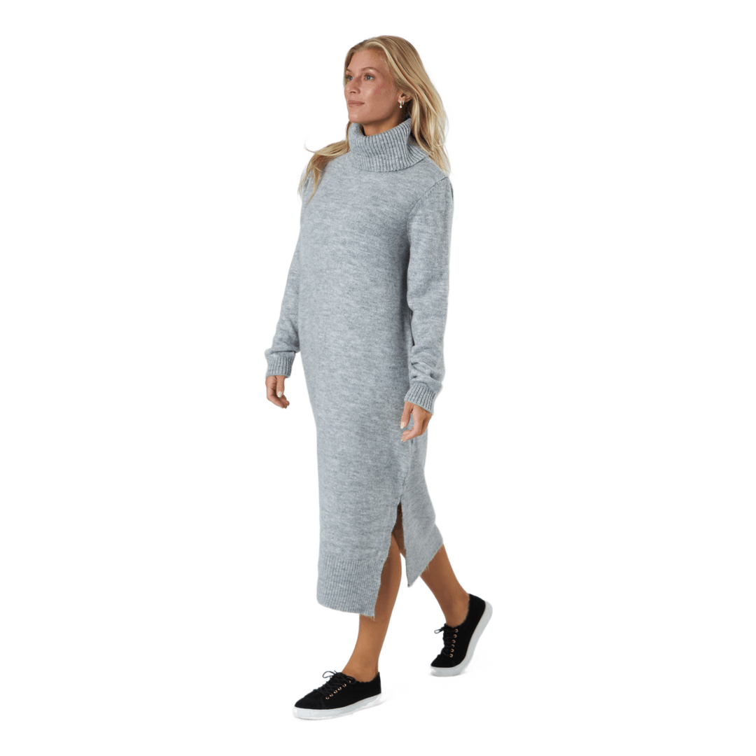 Onlbrandie L/s Roll Neck Dress Light Grey Melange