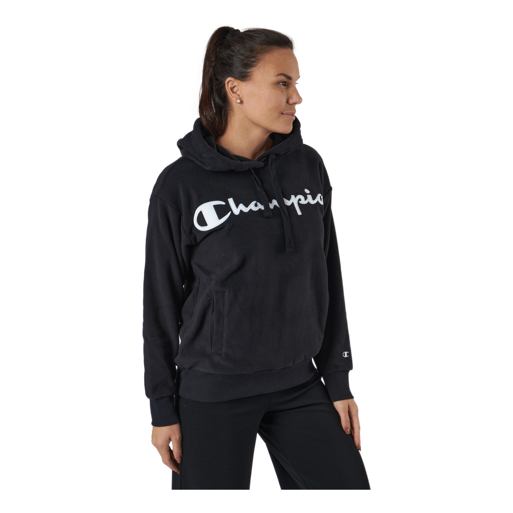 Champion hoodie black womens hotsell